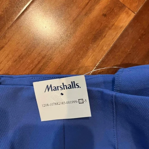 New NWT Free‎ People Periwinkle Blue Flare Pants Trousers Dress Back Zip Size M - Picture 4 of 10